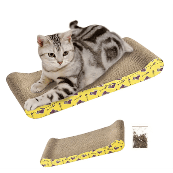 Rascador de Ondas de Cartón Corrugado para Gato -Diseño en B
