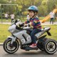thumbnail image 5 of Moto Eléctrica Infantil 3 Ruedas Turbo 6v Gsx Blanco, 5 of 6