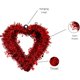 thumbnail image 3 of Corona de San Valentín 4E, novedosa forma de corazón de oropel, 14 x 12 cm, para interiores y exteriores, 3 of 7