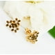 thumbnail image 3 of Pendientes Flores Punto Luz Aretes Enchapado Oro 14kl, 3 of 3
