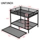 thumbnail image 3 of Full over Full Metal Bunk Bed with Twin Size Trundle, Black, 3 of 3