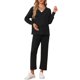 thumbnail image 2 of INSPIRE CHIC Conjunto de Maternidad para Estar en Casa de Manga Larga, Conjunto de Sudadera y Pantalones para Uso Casual Cómodo XL Negro, 2 of 7