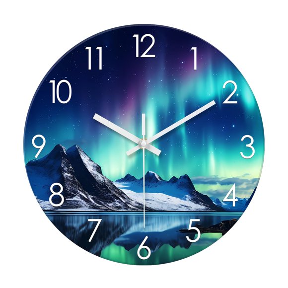 Reloj de Pared XNM 36 cm de Cristal, Funciona con Batería
