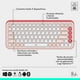 thumbnail image 2 of Kit Teclado Y Mouse Logitech Pop Icon Español Rosado, 2 of 7