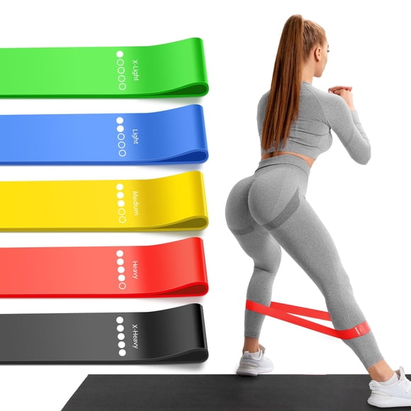 Set de bandas de resistencia VanStretch de 5 niveles, látex colorido