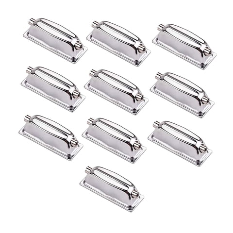 Bothyi - 10 Piezas De Soportes Para Caja De Tambor Plateados, Mantenimiento De Instrumentos Musicales, Metal De Doble Extremo