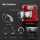 thumbnail image 2 of Batidora de Pie GEFT 3.5QT+6QT 600W 6 Velocidades Roja, 2 of 7
