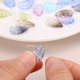 thumbnail image 4 of Cuentas de Hojas, 50 Piezas de Cuentas de Hojas de Cristal, Cuentas de Vidrio Checo Translúcidas para Hacer Joyas, Verde Chapado, 4 of 7