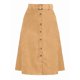 thumbnail image 2 of INSPIRE CHIC Falda Midi de Pana de Cintura Alta para Mujer, Línea A, con Botones al Frente, Plisada, con Cinturón y Bolsillos, Color Camel, Talla M, 2 of 6