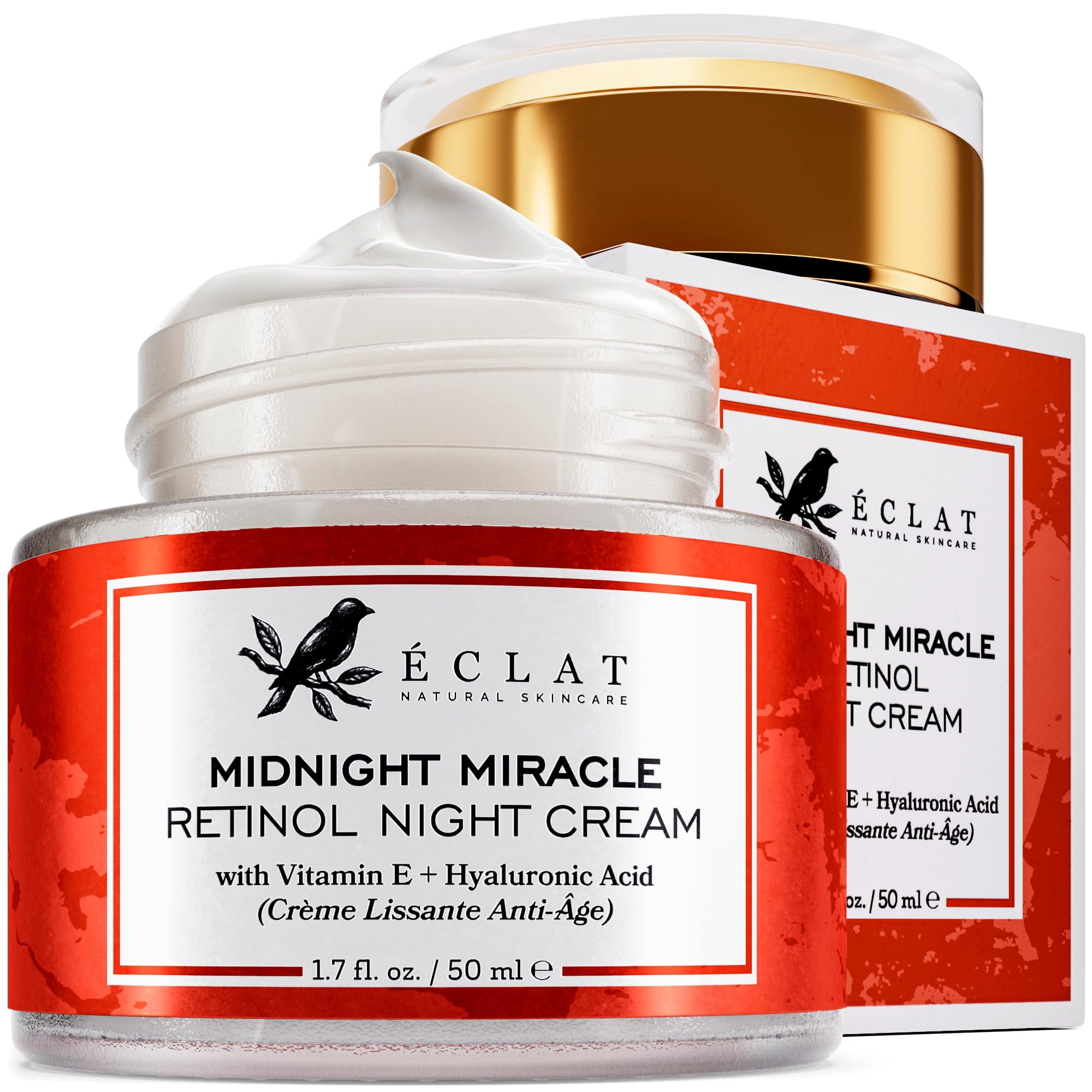 Crema De Noche Eclat Skincare Retinol 2.5% Con Ácido Hialurónico