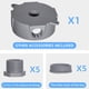 thumbnail image 3 of Caja de salida eléctrica redonda impermeable de PVC gris YXX-TECH, 3 of 7