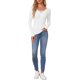 thumbnail image 2 of INSPIRE CHIC Top de Manga Larga con Cuello en V y Encaje Plisado para Mujer Camiseta Básica Térmica Ligera Capa Suave Elástica para Dormir M Blanco, 2 of 6