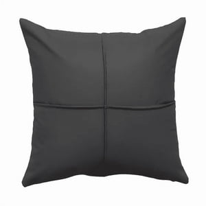 Genérico - Pack 6 Fundas De Cojines Almohada Eco-Cuero Impermeable 43 Cm Color Gris Oscuro