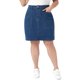 thumbnail image 1 of Falda lápiz de mezclilla de talla grande para mujer de Agnes Orinda, cintura alta, casual de verano, midi con bolsillos, 1X azul, 1 of 7