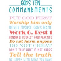 Rienda Libre Graphics - Decomural Gods Ten Commandments Christian Ws-51277
