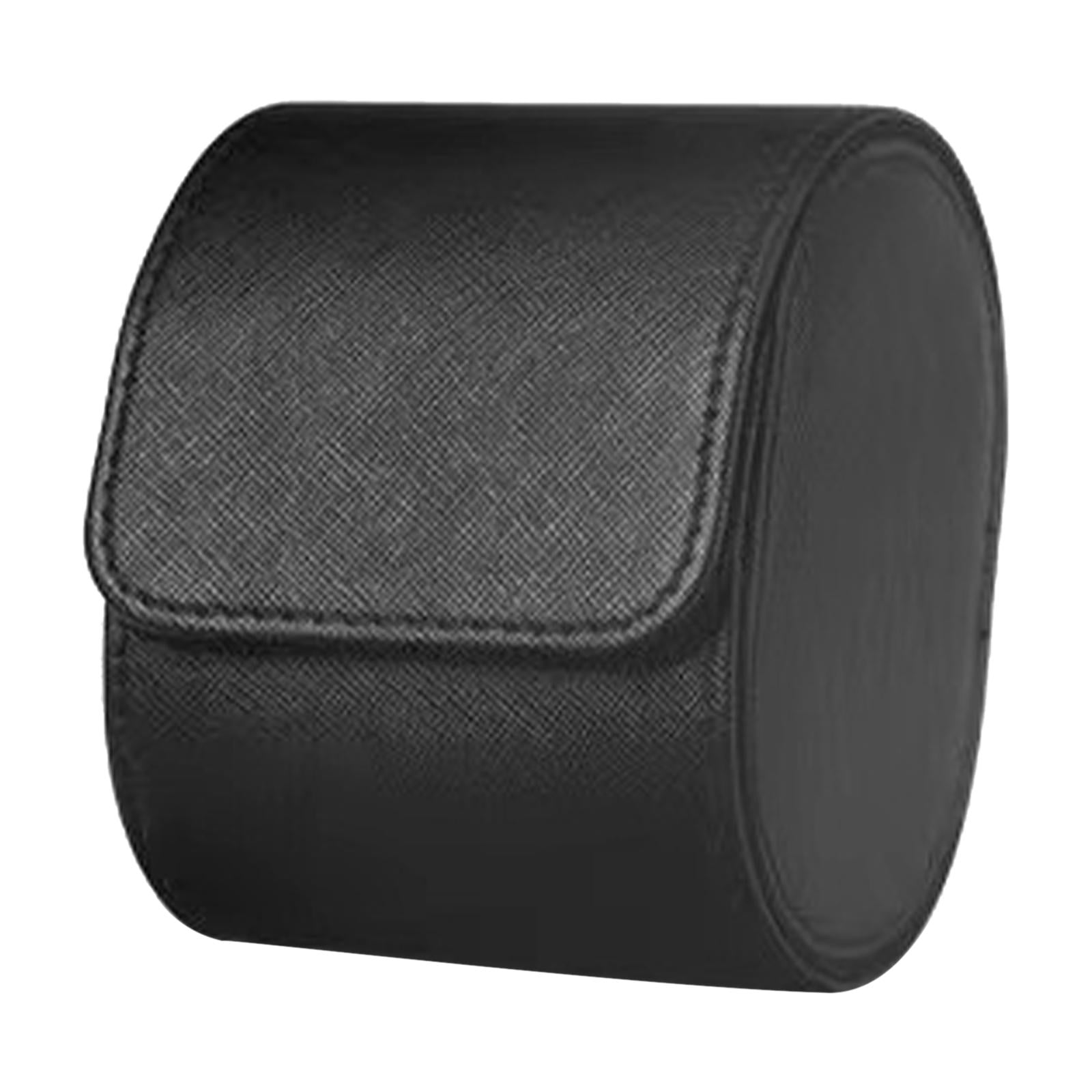 Magideal - Estuche De Reloj De Viaje, Caja De Reloj Individual Para Hombres Y Mujeres, Organizador De Rollo De Almacenamiento De Reloj De Joyería Portátil , Negro