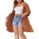 thumbnail image 4 of Agnes Orinda Cardigans de Talla Grande para Mujer Manga Murciélago 3/4 Poliéster Casual Cárdigan 2X Naranja, 4 of 6
