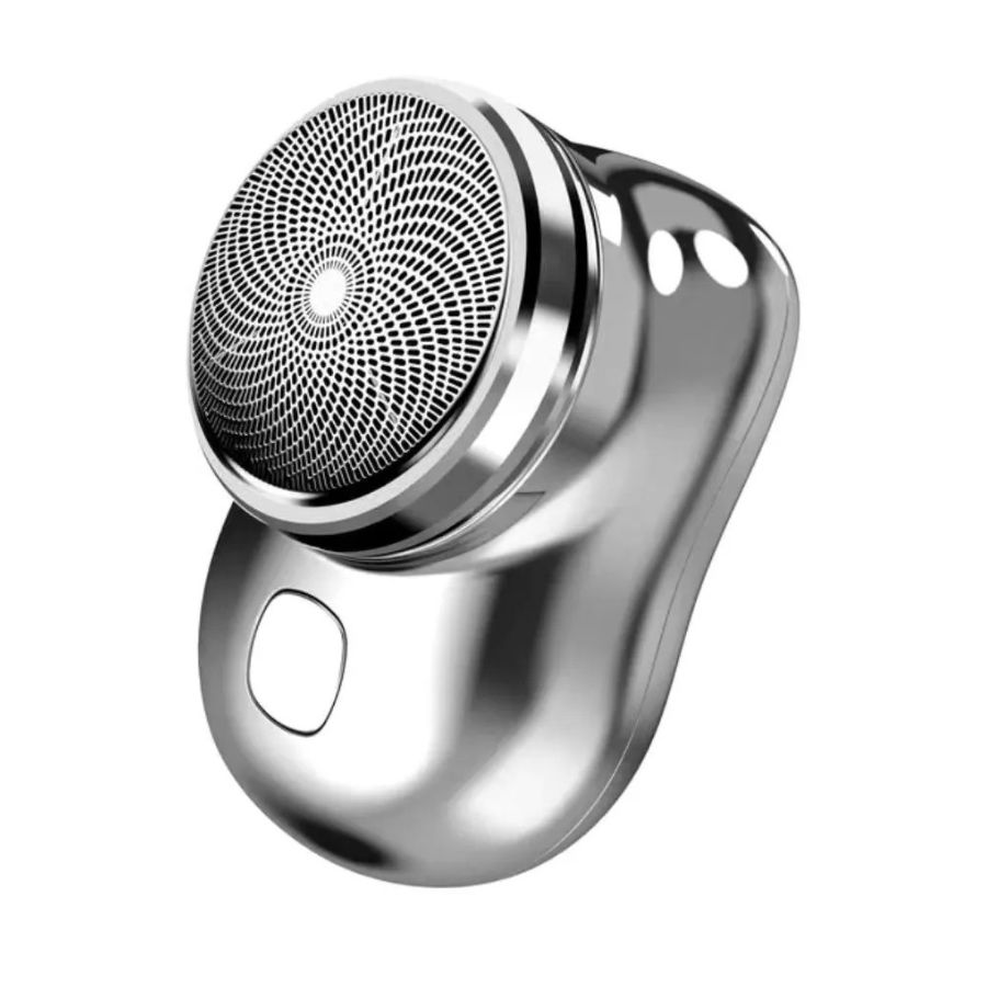 Click Ventas - Mini Recortador Afeitadora Para Hombres Portátil Cable Usb Plateado