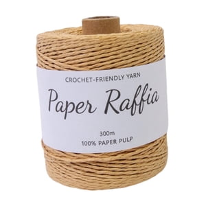 Magideal - Cinta De Papel De Rafia De 1,5 Mm De Grosor, Suave, 328 Yardas, Para Decoración De Bolsos De Crochet, Cestas Nido, Sombreros De Verano Y Tejido A Mano Café Ligero