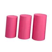 Bothyi - 3 Cubiertas De Pedestal Cilíndricas Decorativas Elásticas Para Aniversario, Color Rosa