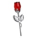 thumbnail image 1 of Rosa De Cristal, Regalo De Flores, Regalo De Boda, Navidad, Romántico, Para Mujer, Su Abuela, Plata, Rojo, 1 of 5
