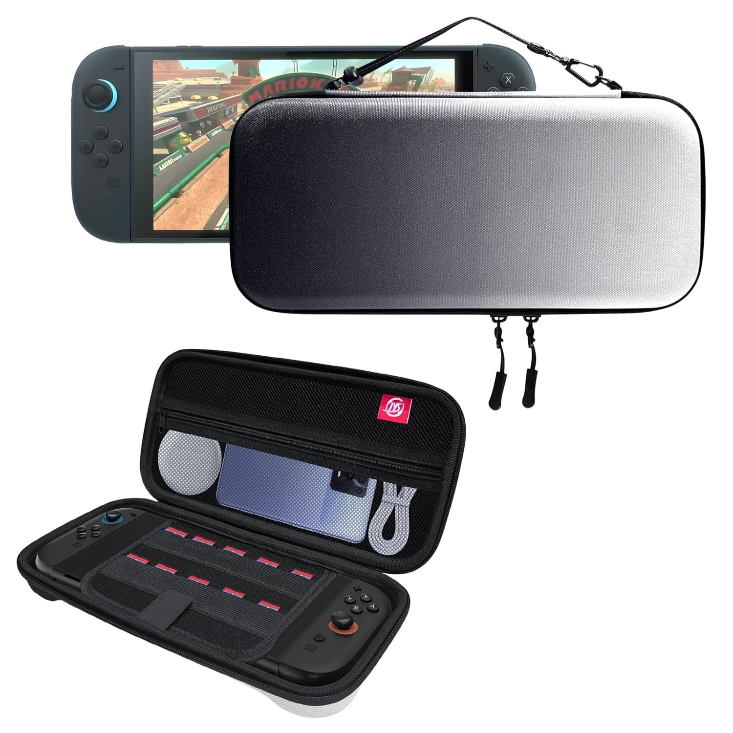 Estuche Protector Aaronmei Nintendo Switch 2 Negro Blanco