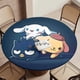 thumbnail image 5 of Badtz-Maru-theme Fitted Round Tablecloths Elastic Edged Table Covers Waterproof Table Cloth for Kitchen Holiday Party Tables Decor 150cm, 5 of 6