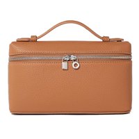 Bandolera Rejolly L19 Con Asa En La Parte Superior De Piel, Color Marrón