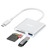 Lector De Tarjetas Sd Acer Usb C 3 En 1 Con Doble Ranura Y Puerto Usb 3.0