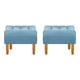 thumbnail image 1 of Set Pouf Wood 1c Felpa 04 Azul Petroleo, 1 of 5