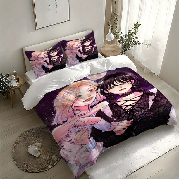 3pcs Adams Starry Sky Gothic Illustration Theme Printed Bedding Set