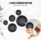thumbnail image 4 of Botones Fancypost 100 piezas negro de 4 agujeros - Kit DIY, 4 of 7