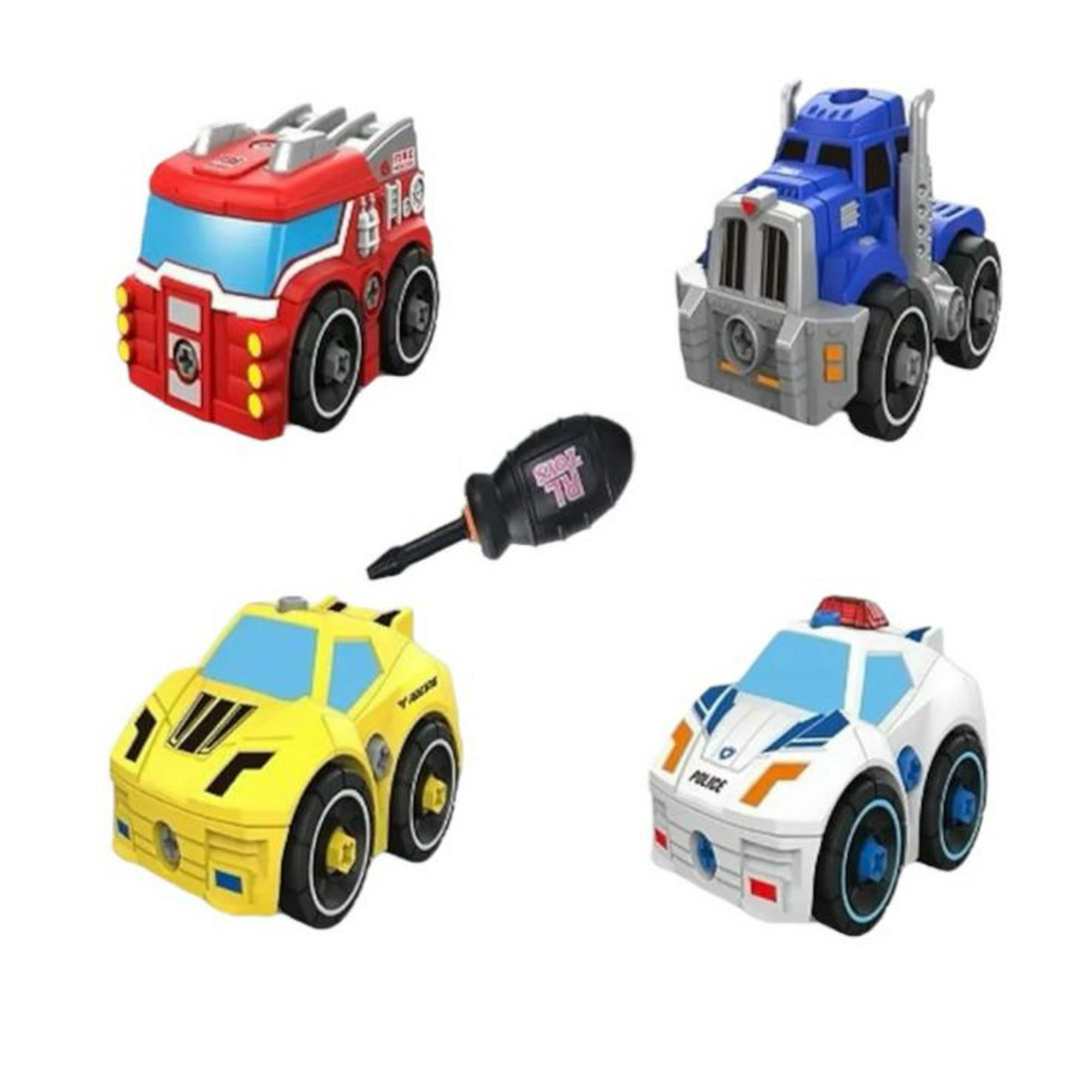 Oem - Pack Juguete Vehiculos Camiones Carros Mini De Policia