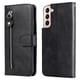 thumbnail image 4 of Funda con Cremallera para Samsung Galaxy S22 Plus 5G, Carcasa Cartera de Cuero PU con Soporte y Tarjetero, 4 of 6