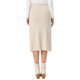thumbnail image 3 of Falda Midi de Punto INSPIRE CHIC para Mujer con Cintura Elástica, Línea A, Decoración de Botones, Falda Acanalada Casual XL Albaricoque, 3 of 6