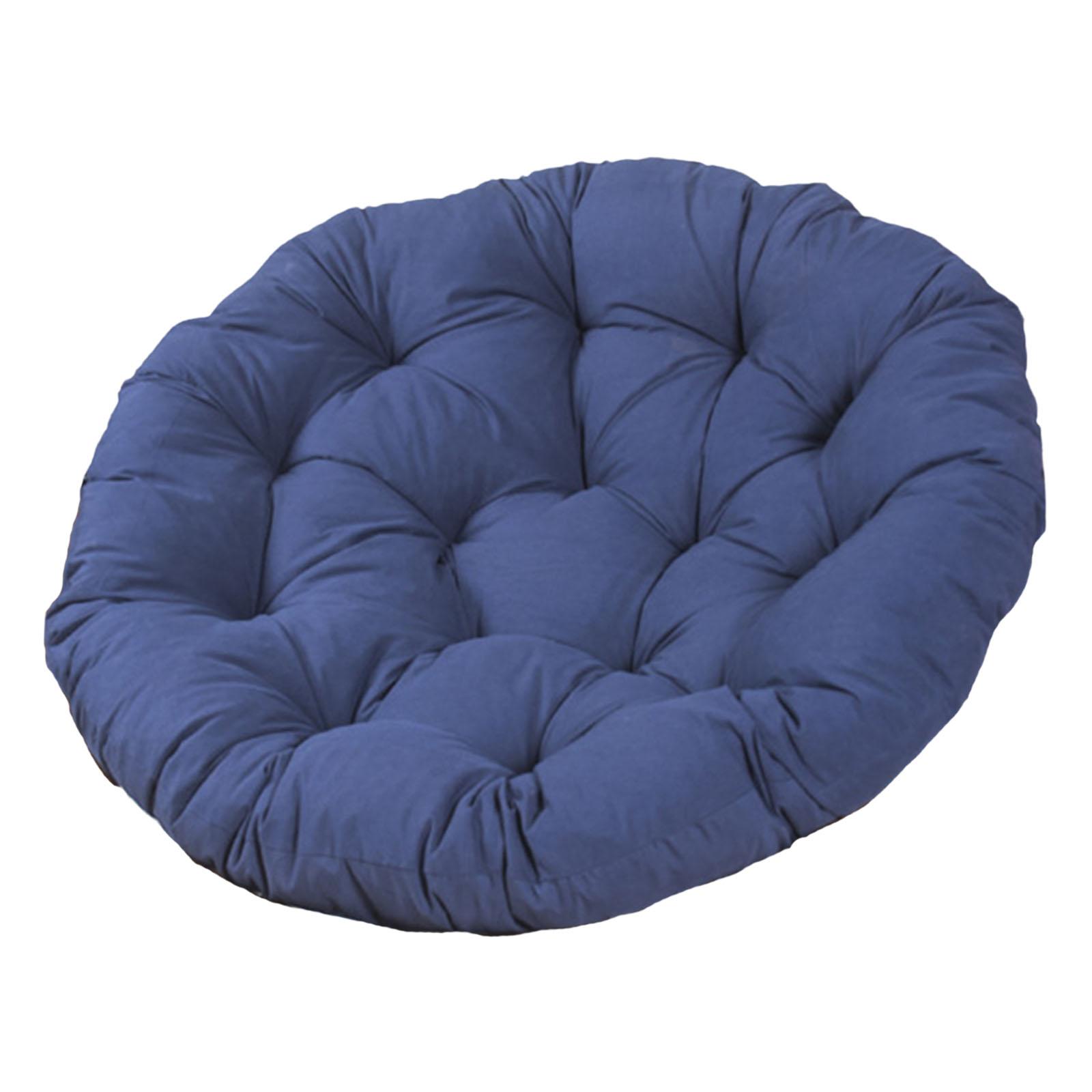 Magideal - Cojín Para Silla Hamaca, Cojín Redondo Para Silla Columpio, Cojín Para Asiento De Exterior, Cojín Para Silla De Jardín, Tapete Para Oficina, Hogar, Po Azul Oscuro