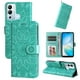 thumbnail image 2 of Funda tipo cartera FOXDOCK para Infinix Hot 12i , diseño girasol en relieve, cuero PU, cierre magnético, soporte y tarjetero, 2 of 5