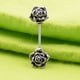 thumbnail image 4 of 1 piercing de acero quirúrgico con forma de flor de rosa para el cuerpo, protector de pezón, 4 of 7