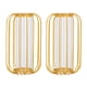 thumbnail image 4 of Florero Nórdico De 2 Uds, Jarrón De Cristal Dorado De Hierro Para Decoración De Estante De Oficina En Casa, 4 of 5