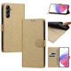 thumbnail image 3 of Funda Cartera de PU para Samsung Galaxy A15 con Tarjetas, Dorado, 3 of 6