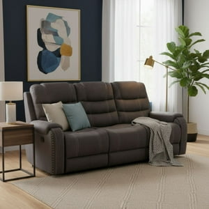 Daniels - Sofá Reclinable 3 Cuerpos Gris Moderno Verona 6035Sgr