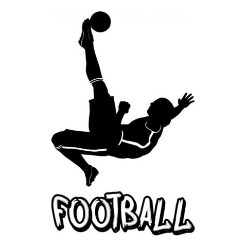 Rienda Libre Graphics - Decomural Football Logo Sports Player Ws-42939