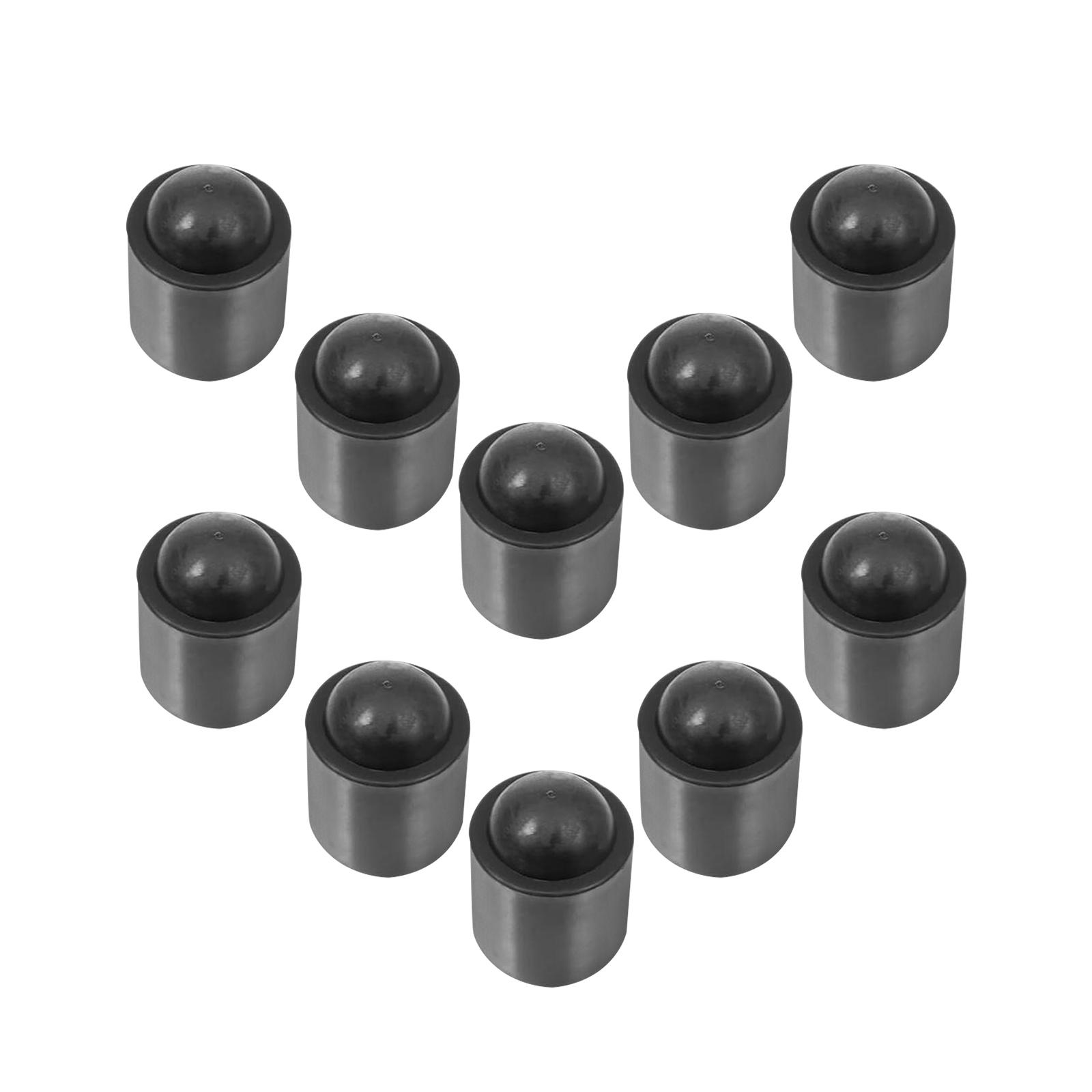 Magideal - 10X Cubierta De Punta De Billar, Protector De Varillas De Tacos De Billar, Parte Protectora De Varillas De Billar, Cubierta De Protección De Cabeza De Negro