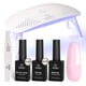 thumbnail image 1 of Kit de esmaltes de uñas en gel Beetles Nude Pink con lámpara LED UV, 6 unidades, 1 of 8