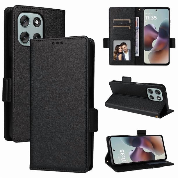 Funda Cartera para Motorola MOTO G56 5G Tapa Flip con Ranuras y Soporte Negro
