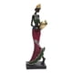 thumbnail image 1 of Estatuilla Africana Exótica Escultura Artesanía Tribal Señora Estatua Para Gabinete De Vino Vestido Rojo, 1 of 3