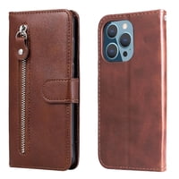 Gangxun - Funda Con Cremallera Para Iphone 14 Pro Max, Carcasa Cartera De Cuero Pu Con Soporte Y Tarjetero