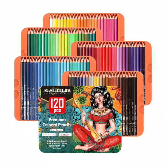 Set 120 Lapices Colore Arte Profesional Dibujo Caja Metálica