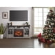 thumbnail image 2 of 55 inch TV Media Stand with Electric Fireplace KD Inserts Heater,Gray Wash Color, 2 of 3
