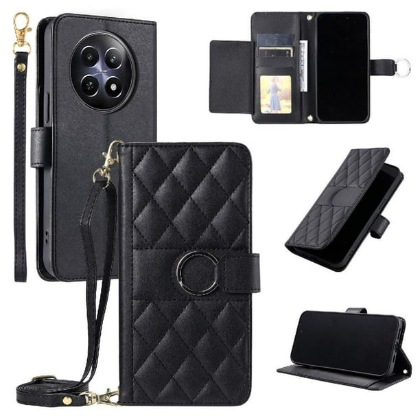 Funda tipo billetera FOXDOCK para Realme C65 5G – Tapa abatible con correa para mujer